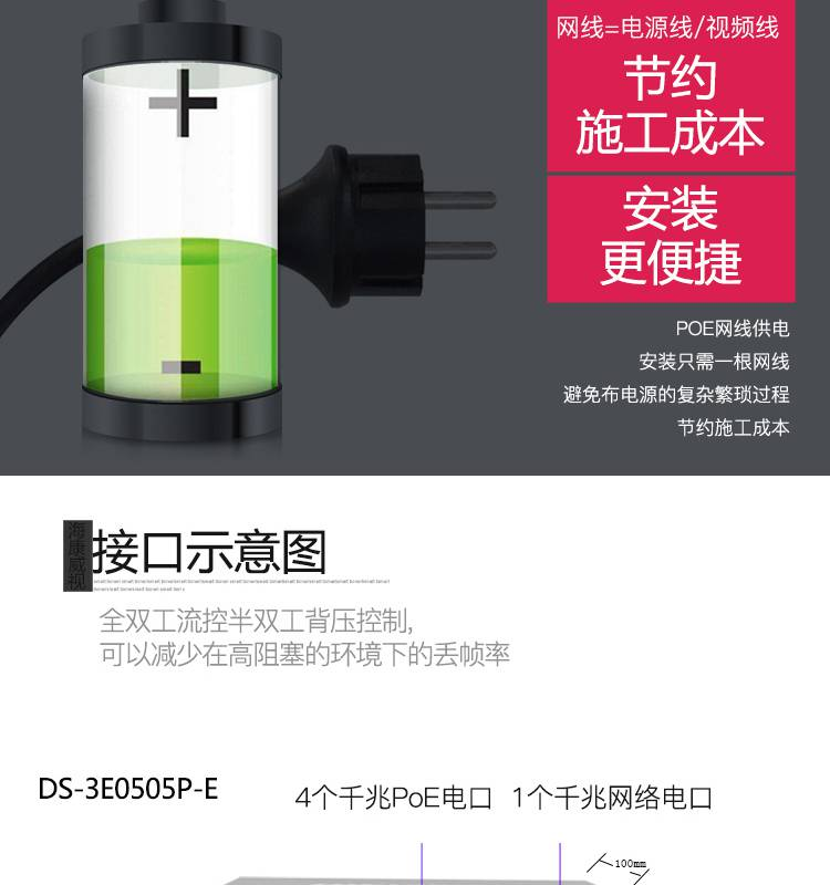 北京供應(yīng)商?？低旸S-3E0510P-E 標(biāo)準(zhǔn)型千兆PoE交換機(jī)8路網(wǎng)絡(luò)監(jiān)控交換機(jī)